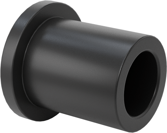 Kuru Çalışan MDS Dolgulu Naylon Manşon Rulman, 1/4" Mil Çapı için, 1/2" Uzunluk, 1/16" Flanş Kalınlığı