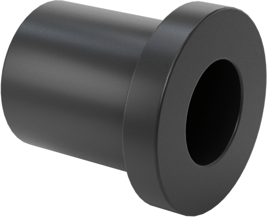 Kuru Çalışan MDS Dolgulu Naylon Manşon Rulman, 1/4" Mil Çapı için, 1/2" Uzunluk, 3/32" Flanş Kalınlığı
