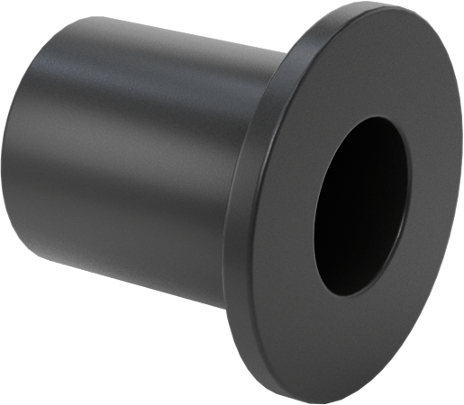 Kuru Çalışan MDS Dolgulu Naylon Manşon Rulman, 1/4" Mil Çapı için, 1/2" Uzunluk, 3/64" Flanş Kalınlığı