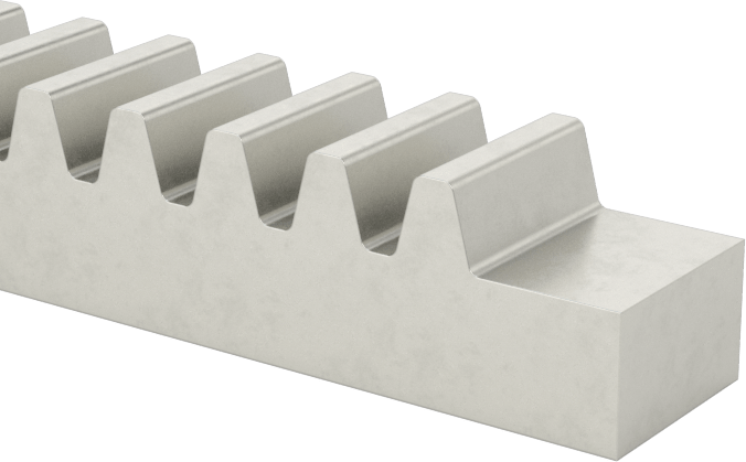 Metal Dişli Rafı - 14-1/2 Derece Basınç Açısı, 24 Adım, 2 ft. Uzunluk, 0,208" Adım Yüksekliği