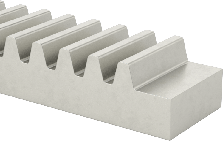 Metal Dişli Rafı - 14-1/2 Derece Basınç Açısı, 12 Adım, 6 ft. Uzunluk, 0,417" Adım Yüksekliği