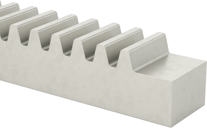 Metal Dişli Rafı - 14-1/2 Derece Basınç Açısı, 20 Adım, 2 ft. Uzunluk, 0,325 inç Adım Yüksekliği