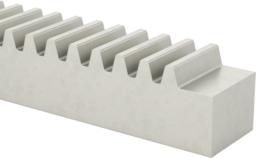 Metal Dişli Rafı - 14-1/2 Derece Basınç Açısı, 12 Adım, 4 ft. Uzunluk, 0,667" Adım Yüksekliği