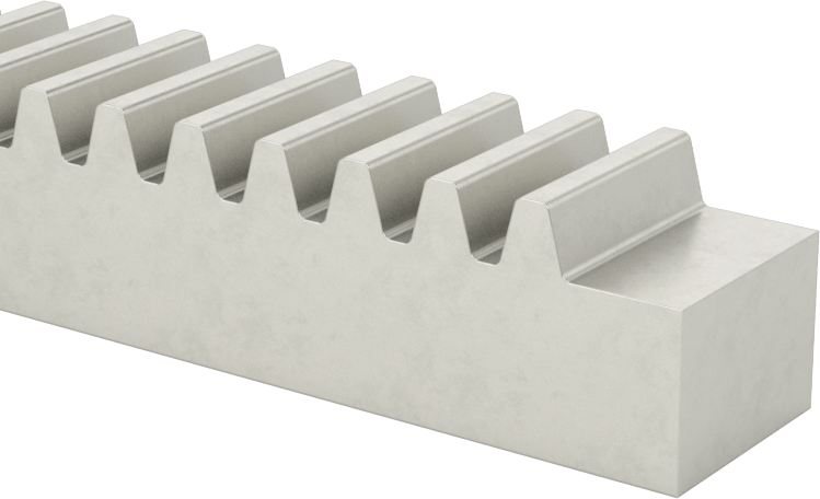 Metal Dişli Rafı - 14-1/2 Derece Basınç Açısı, 16 Adım, 2 ft. Uzunluk, 0,438" Adım Yüksekliği