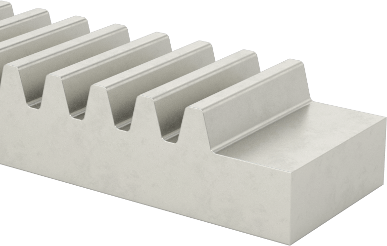 Metal Dişli Rafı - 14-1/2 Derece Basınç Açısı, 10 Adım, 4 ft. Uzunluk, 0,525 inç Adım Yüksekliği