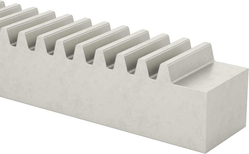 Metal Dişli Rafı - 14-1/2 Derece Basınç Açısı, 10 Adım, 4 ft. Uzunluk, 0,900 inç Adım Yüksekliği