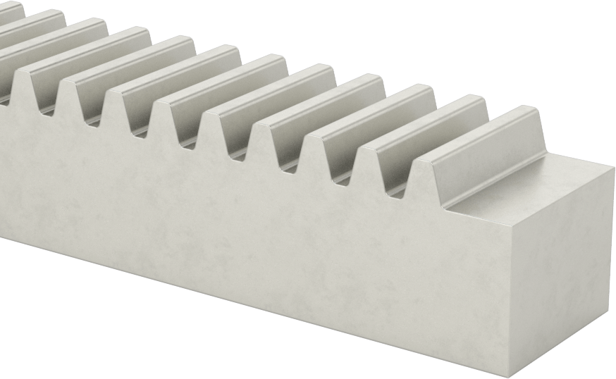 Metal Dişli Rafı - 14-1/2 Derece Basınç Açısı, 10 Adım, 6 ft. Uzunluk, 0,900 inç Adım Yüksekliği