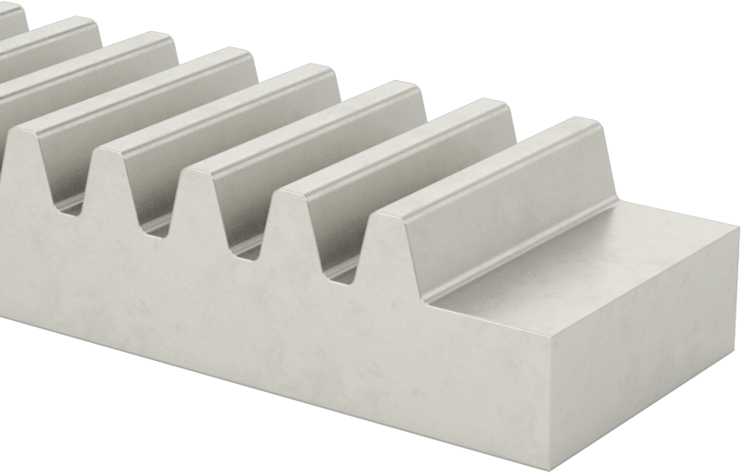 Metal Dişli Rafı - 14-1/2 Derece Basınç Açısı, 8 Adım, 4 ft. Uzunluk, 0,625" Adım Yüksekliği