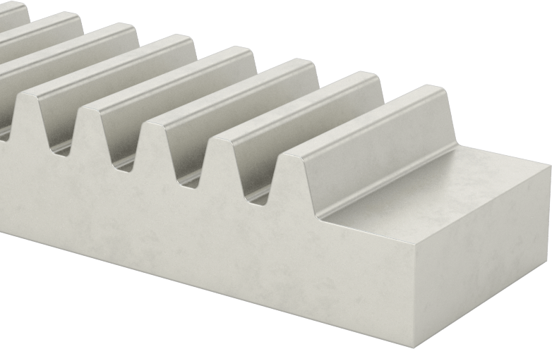 Metal Dişli Rafı - 14-1/2 Derece Basınç Açısı, 10 Adım, 2 ft. Uzunluk, 0,525 inç Adım Yüksekliği