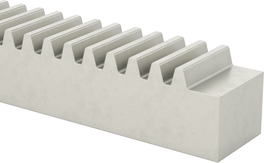 Metal Dişli Rafı - 14-1/2 Derece Basınç Açısı, 8 Adım, 6 ft. Uzunluk, 1,125" Adım Yüksekliği