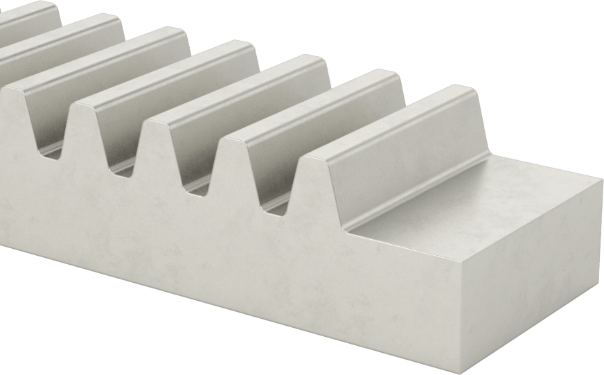 Metal Dişli Rafı - 14-1/2 Derece Basınç Açısı, 6 Adım, 6 ft. Uzunluk, 0,833" Adım Yüksekliği