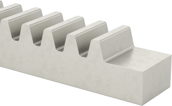 Metal Dişli Rafı - 14-1/2 Derece Basınç Açısı, 24 Adım, 4 ft. Uzunluk, 0,208" Adım Yüksekliği