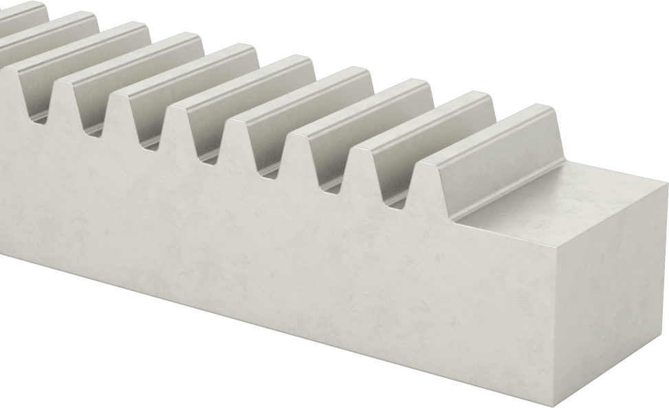 Metal Dişli Rafı - 14-1/2 Derece Basınç Açısı, 6 Adım, 2 ft. Uzunluk, 1,333" Adım Yüksekliği