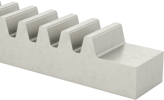 Metal Dişli Rafı - 14-1/2 Derece Basınç Açısı, 32 Adım, 4 ft. Uzunluk, 0,156" Adım Yüksekliği