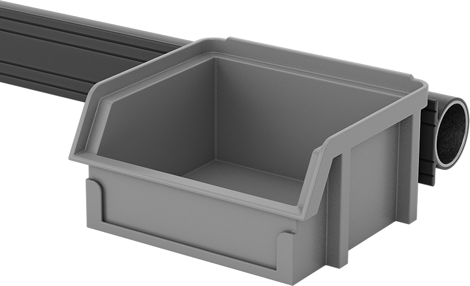 One Round Rail with Flange (Bin-Box Not Included)