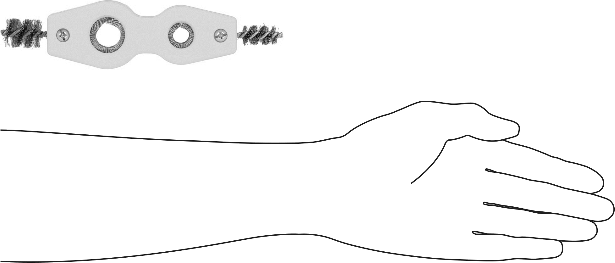 İç ve Dış Boru Fırçası, Paslanmaz Çelik Kıllı, 1/2“ ve 3/4” Fırça Çapları