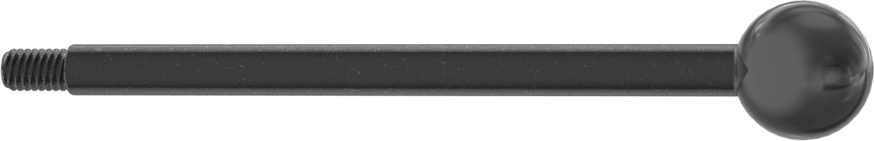 Top Düğmeli Kol Tutamağı, 5/16"-18 Diş, 6 inç Uzunluk