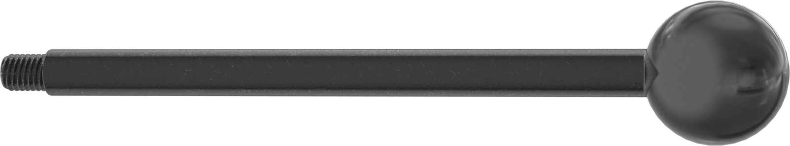 Top Düğmeli Kol Tutamağı, 1/2"-13 Diş, 10" Uzunluk