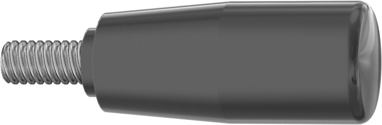 Dönen Tutamaçlı Plastik Konik Sap, 1/4"-20 Dişli Saplama, 1-9/16" Uzunluk
