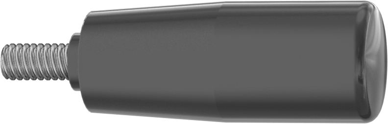 Dönen Tutamaçlı Plastik Konik Sap, 1/4"-20 Dişli Saplama, 2" Uzunluk