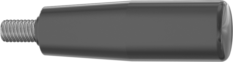 Dönen Tutamaçlı Plastik Konik Sap, 3/8"-16 Dişli Saplama, 3-1/8" Uzunluk
