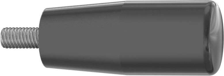 Dönen Tutamaçlı Plastik Konik Sap, M6 x 1 mm Dişli Saplama, 50 mm Uzunluk