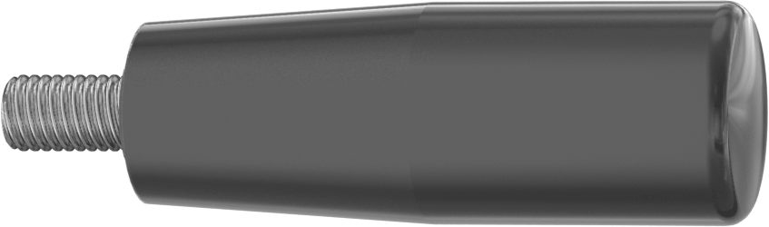 Dönen Tutamaçlı Plastik Konik Sap, M8 x 1,25 mm Dişli Saplama, 65 mm Uzunluk