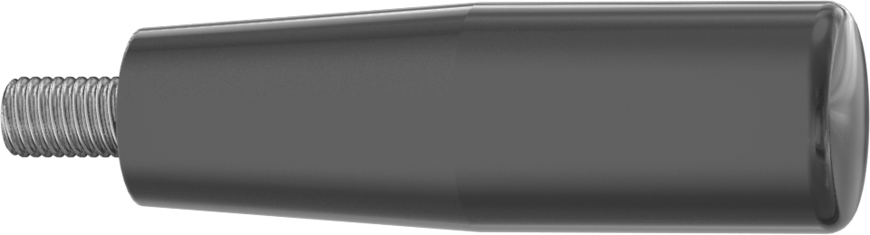 Dönen Tutamaçlı Plastik Konik Sap, M10 x 1,5 mm Dişli Saplama, 90 mm Uzunluk