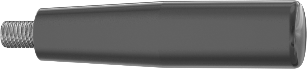 Dönen Tutamaçlı Plastik Konik Sap, M12 x 1,75 mm Dişli Saplama, 102 mm Uzunluk