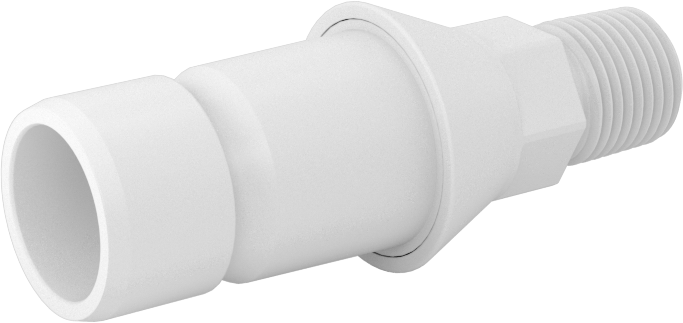 Hava ve Su için Yüksek Akışlı Hızlı Bağlantı Kesme Tüp Bağlantısı, Asetal Plastik Tapa, 1/8 NPT Erkek, 1/8 Kaplin Boyutu