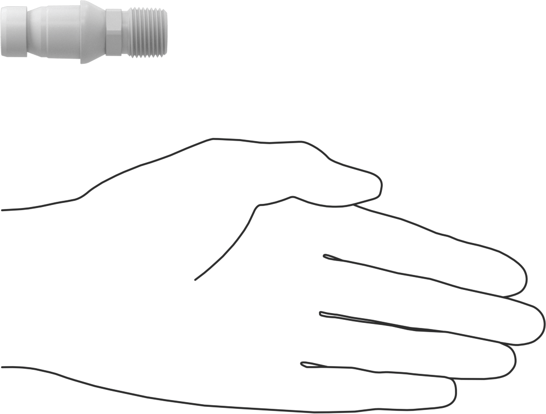 Hava ve Su için Yüksek Akışlı Hızlı Bağlantı Kesme Tüp Bağlantısı, Asetal Plastik Tapa, 3/8 NPT Erkek, 1/4 Kaplin Boyutu
