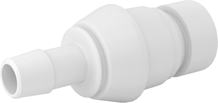 Hava ve Su için Yüksek Akışlı Hızlı Bağlantı Kesme Tüp Bağlantısı, Asetal Plastik Tapa, 1/2" Boru İç Çapı için, 1/2 Kaplin Boyutu