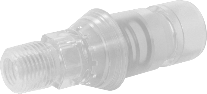 Hava ve Su için Yüksek Akışlı Hızlı Bağlantı Kesme Tüp Bağlantısı, Polipropilen Plastik Tapa, 1/8 NPT Erkek, 1/8 Kaplin Boyutu