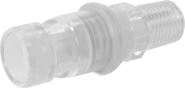 Hava ve Su için Yüksek Akışlı Hızlı Bağlantı Kesme Tüp Bağlantısı, Polipropilen Plastik Tapa, 1/4 NPT Erkek, 3/8 Kaplin Boyutu