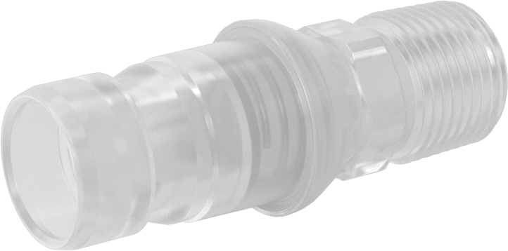 Hava ve Su için Yüksek Akışlı Hızlı Bağlantı Kesme Tüp Bağlantısı, Polipropilen Plastik Tapa, 3/8 NPT Erkek, 3/8 Kaplin Boyutu