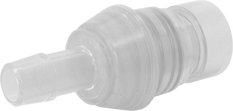 Hava ve Su için Yüksek Akışlı Hızlı Bağlantı Kesme Tüp Bağlantısı, Polipropilen Plastik Tapa, 1/2" Boru İç Çapı için, 1/2 Kaplin Boyutu