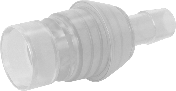 Hava ve Su için Yüksek Akışlı Hızlı Bağlantı Kesme Tüp Bağlantısı, Polipropilen Plastik Tapa, 1/2" Boru İç Çapı için, 1/2 Kaplin Boyutu