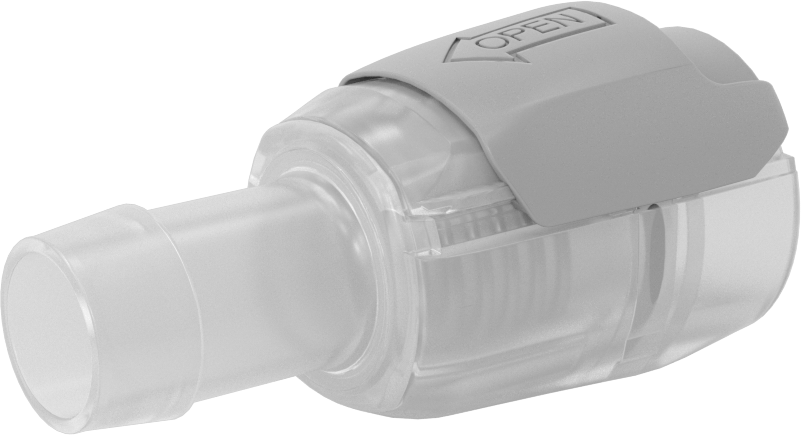 Hava ve Su için Yüksek Akışlı Hızlı Bağlantı Kesme Tüp Bağlantısı, Polipropilen Plastik Soket, 3/4" Boru İç Çapı için, 1 3/8 Kaplin