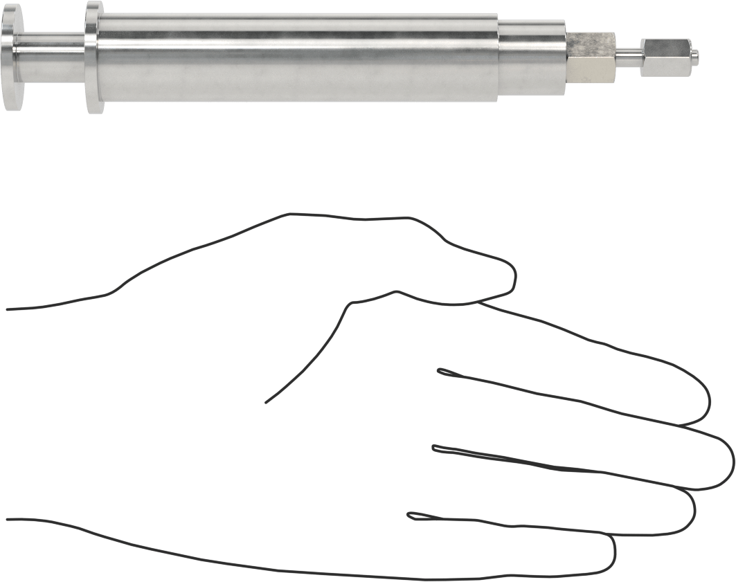 Paslanmaz Çelik Şırınga, Luer Lock Bağlantılı, 20 ml Kapasite