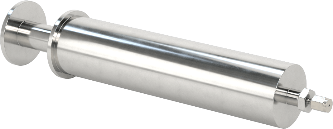 Paslanmaz Çelik Şırınga, 100 ml Kapasite, 1/16" Boru Dış Çapı için
