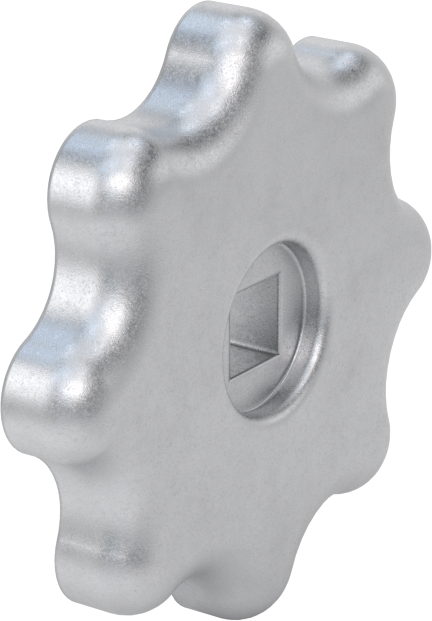Alüminyum Kare Delikli Topuz, 2-3/4“ Baş Çapı, 3/8” Genişlik x 3/8" Derinlikte Delik