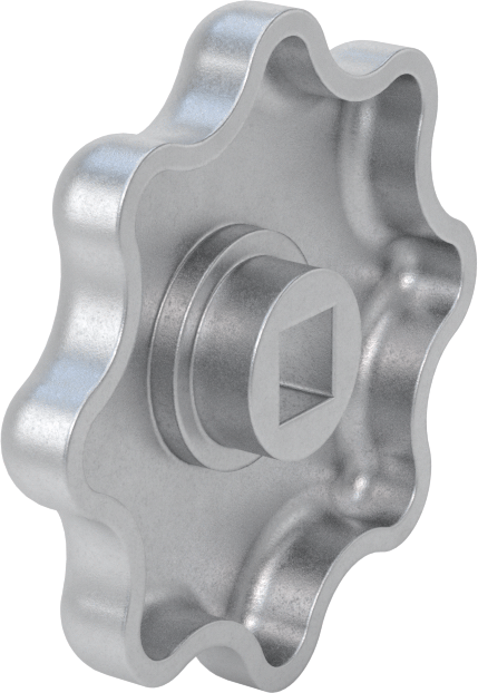 Alüminyum Kare Delikli Topuz, 2-3/4“ Baş Çapı, 3/8” Genişlik x 3/8" Derinlikte Delik