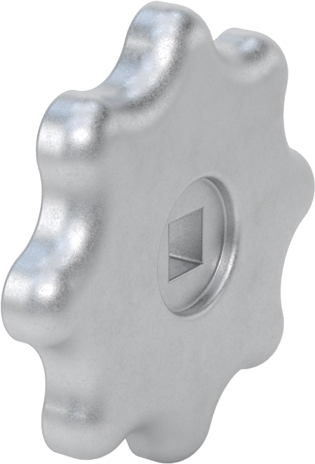 Alüminyum Kare Delikli Topuz, 3-1/2“ Baş Çapı, 7/16” Genişlik x 7/16" Derinlikte Delik