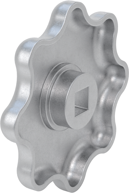 Alüminyum Kare Delikli Topuz, 3-1/2“ Baş Çapı, 7/16” Genişlik x 7/16" Derinlikte Delik