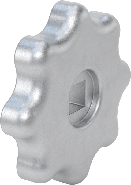 Alüminyum Kare Delikli Topuz, 2-1/2“ Baş Çapı, 3/8” Genişlik x 3/8" Derinlik