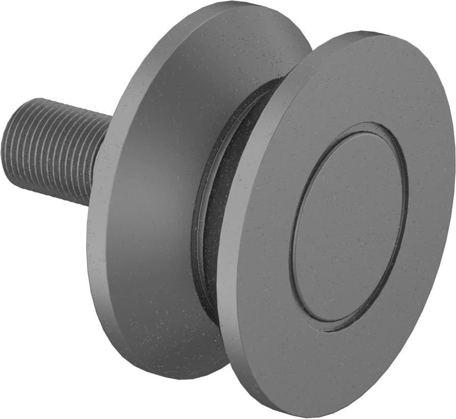 Dişli Ray Makarası, Altıgen Saplı Uç Tahriki, 3-1/2“ Çap x 1-5/8” Genişlikte Silindir