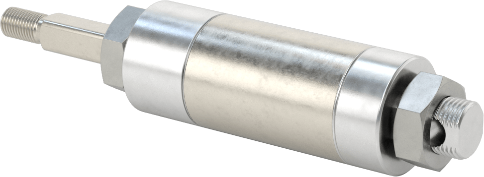 Dönmeyen Yuvarlak Gövdeli Hava Silindiri, 1-1/2" Delik Çapı, 1" Strok Uzunluğu