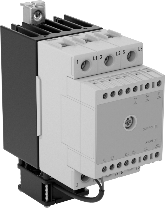 DIN Rayı Montajlı Katı Hal Rölesi, 3PST-NO, 24-277V AC/24-120V DC Giriş, 40A @ 600V AC