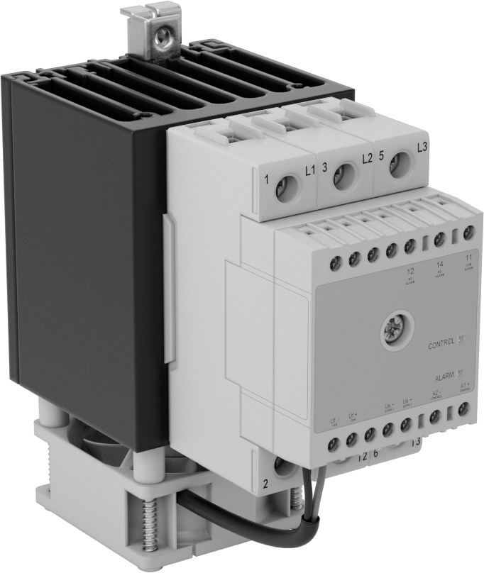 DIN Rayı Montajlı Katı Hal Rölesi, 3PST-NO, 20-277 V AC/24-120 V DC Giriş, 65A @ 600V AC