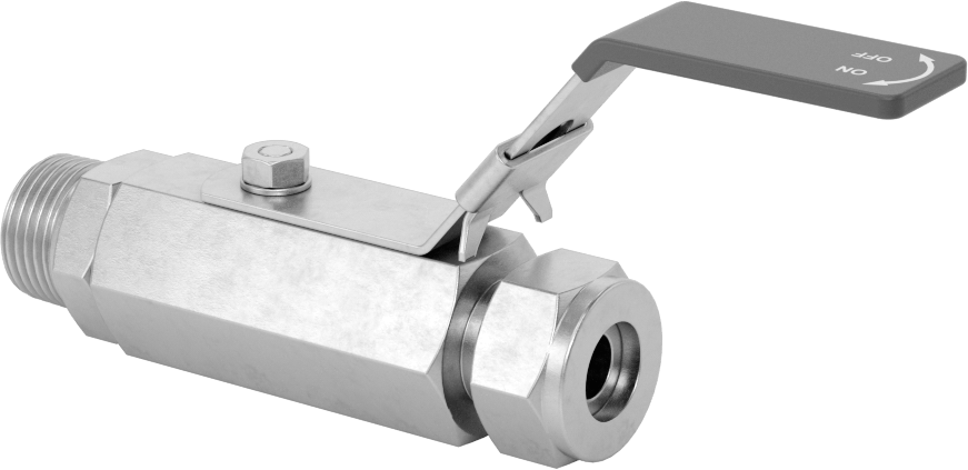Yor-Lok Bağlantı Parçalı Açma/Kapama Vanası, Kilitlenebilir Kol Duru, 3/8" Boru Dış Çapı x 3/8 NPT Erkek için